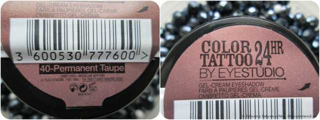 Легендарные тени от  Maybelline !!!   Color Tattoo 24 hour . Самый популярный и шикарный оттенок под № 40, Permanent Taupe.  Необычный, сложный и благородный,  подходит под любые глазки.