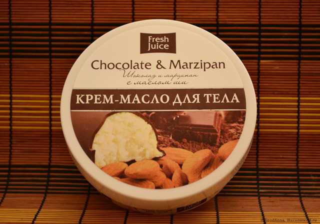 Крем-масло для тела Fresh Juice Шоколад и марципан с маслом ши - фото
