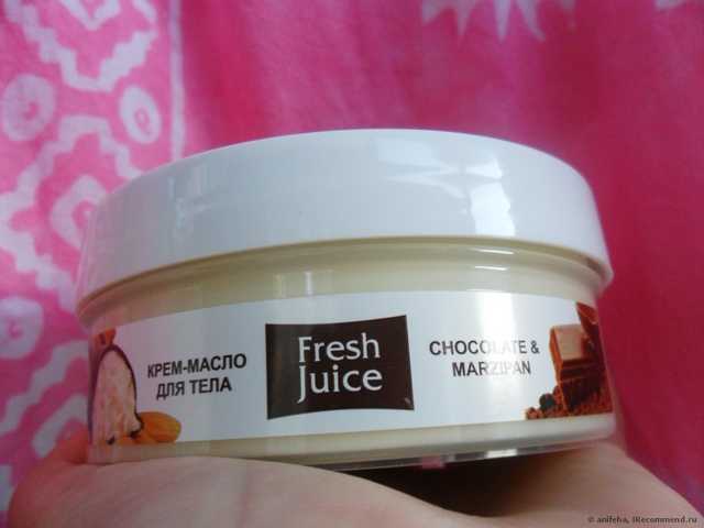Крем-масло для тела Fresh Juice Шоколад и марципан с маслом ши - фото