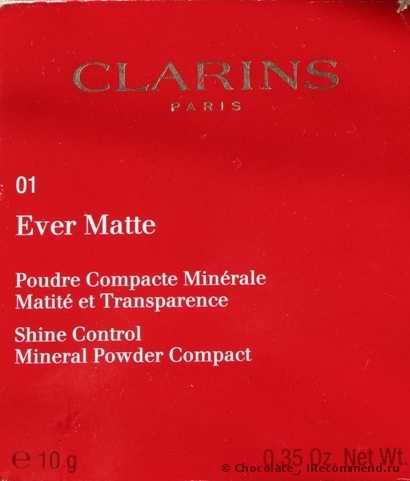 Пудра минеральная компактная Clarins Ever Matte