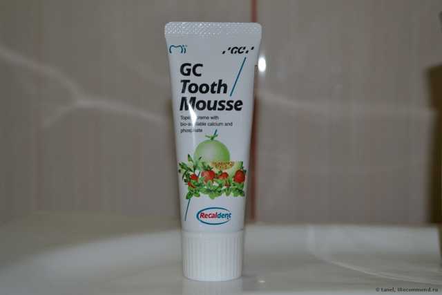 Гель стоматологический GC Tooth Mousse  Клубничный крем реминализирующий эмаль зубов - фото