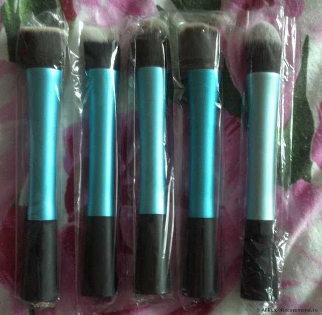 Кисти для макияжа Buyincoins 5PCS Pro Concealer Dense Powder Blush Foundation Brush Cosmetic Makeup Tool - фото