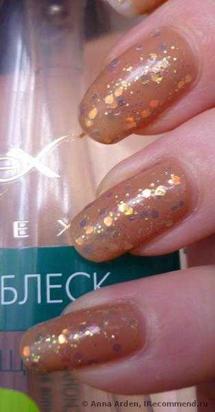 1 слой + лак с блестками