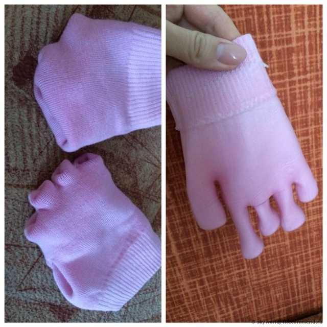 СПА набор Aliexpress   SPA носки и перчатки spa gloves+spa socks,2pairs/lot,spa gel gloves and socks. - фото