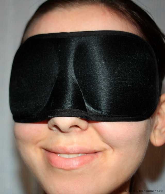 Маска для сна Buyincoins New Sleeping 3D Eye Mask Eyeshade Cover Blinder Happy Travel Sleep Rest Relax - фото