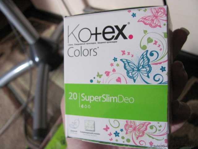 Прокладки ежедневные Kotex colors super slim deo - фото