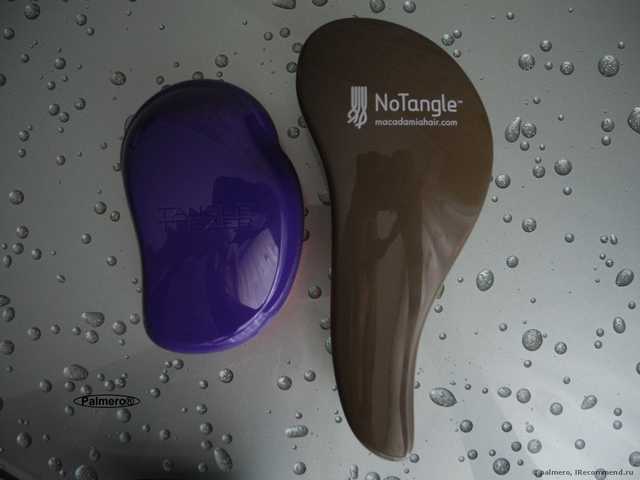 Macadamia No Tangle Brush взует любую чесалку;) В отзыве: а Вы знали, что в ней есть часики? Дискриминационная политика производителя. И, конечно же, бой-сравнение Макадамия со всеми известной Tangle Teezer :: Или тот случай, когда длина имеет значение;)