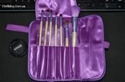 Кисти для макияжа Buyincoins Pro 7 PCS Makeup Brush Cosmetic Brushes Set Kit With Purple Case