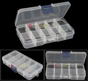 Органайзер Buyincoins Пустой чемодан Empty Storage Case Box 10 Cells for Nail Art Tips Gems