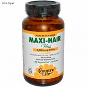 Витамины Country Life Maxi Hair Plus, 120 Veggie Caps