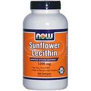 БАД Now Foods  Sunflower Lecithin, 1200 mg, Лецитин из подсолнечника, 200 капсул.