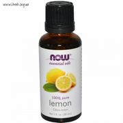 Эфирное масло Now Foods Organic Essential Oils, Lemon, 1 fl oz (30 ml)