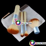 Кисти для макияжа Buyincoins 4Pcs Earth-Friendly Bamboo Elaborate Makeup Brush Brushes Sets